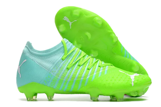 Puma Future Z কমলা সোনালি ক্রিটেড আপার অ্যাসিমেট্রিক্যাল লেসিং দৃঢ় মাটি ফুটবল জুতা 21