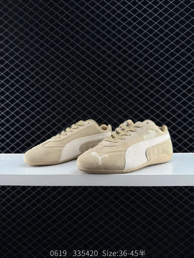 Puma Speedcat OG Beige and White Lifestyle Sneakers 2