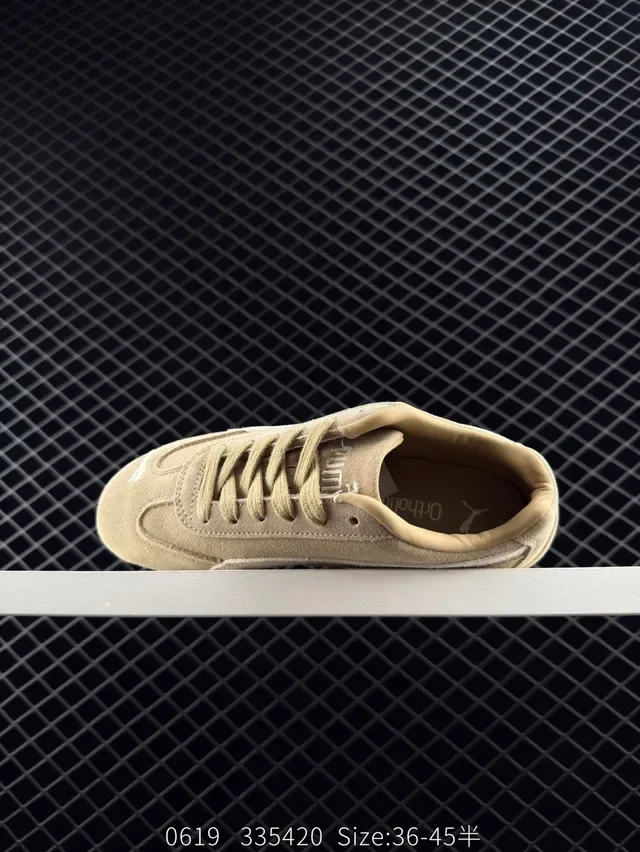 Puma Speedcat OG Beige and White Lifestyle Sneakers 4