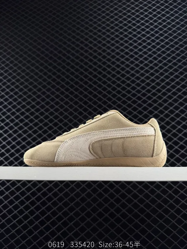 Puma Speedcat OG Beige and White Lifestyle Sneakers 5