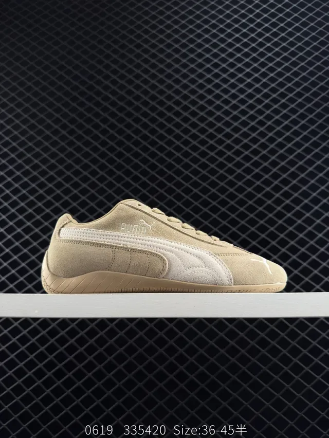 Puma Speedcat OG Beige and White Lifestyle Sneakers 6