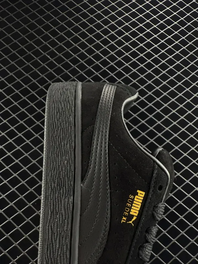 Puma Suede XL Black Suede Platform Lifestyle Sneakers 4