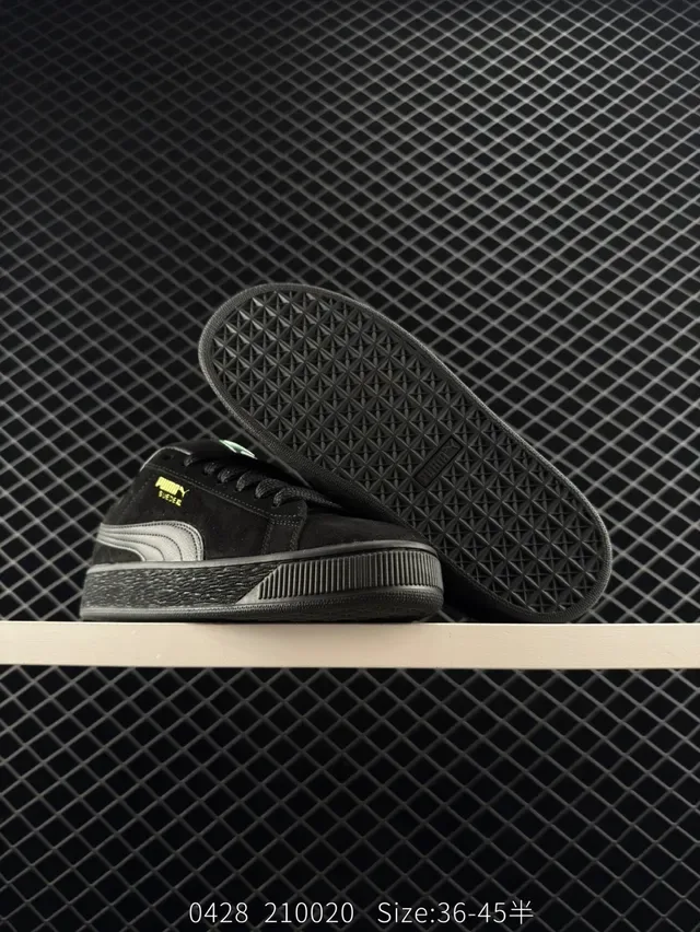 Puma Suede XL Black Suede Platform Lifestyle Sneakers 5