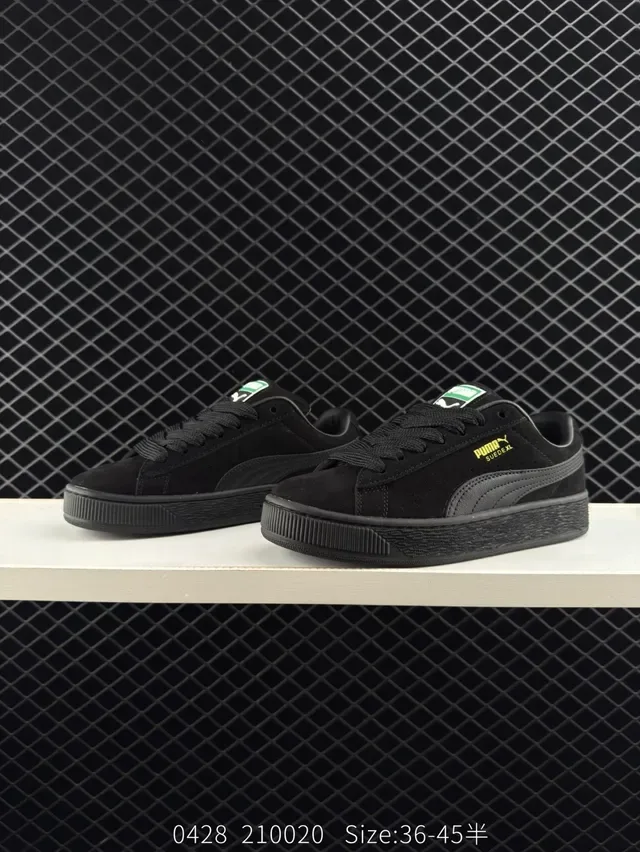 Puma Suede XL Black Suede Platform Lifestyle Sneakers 6