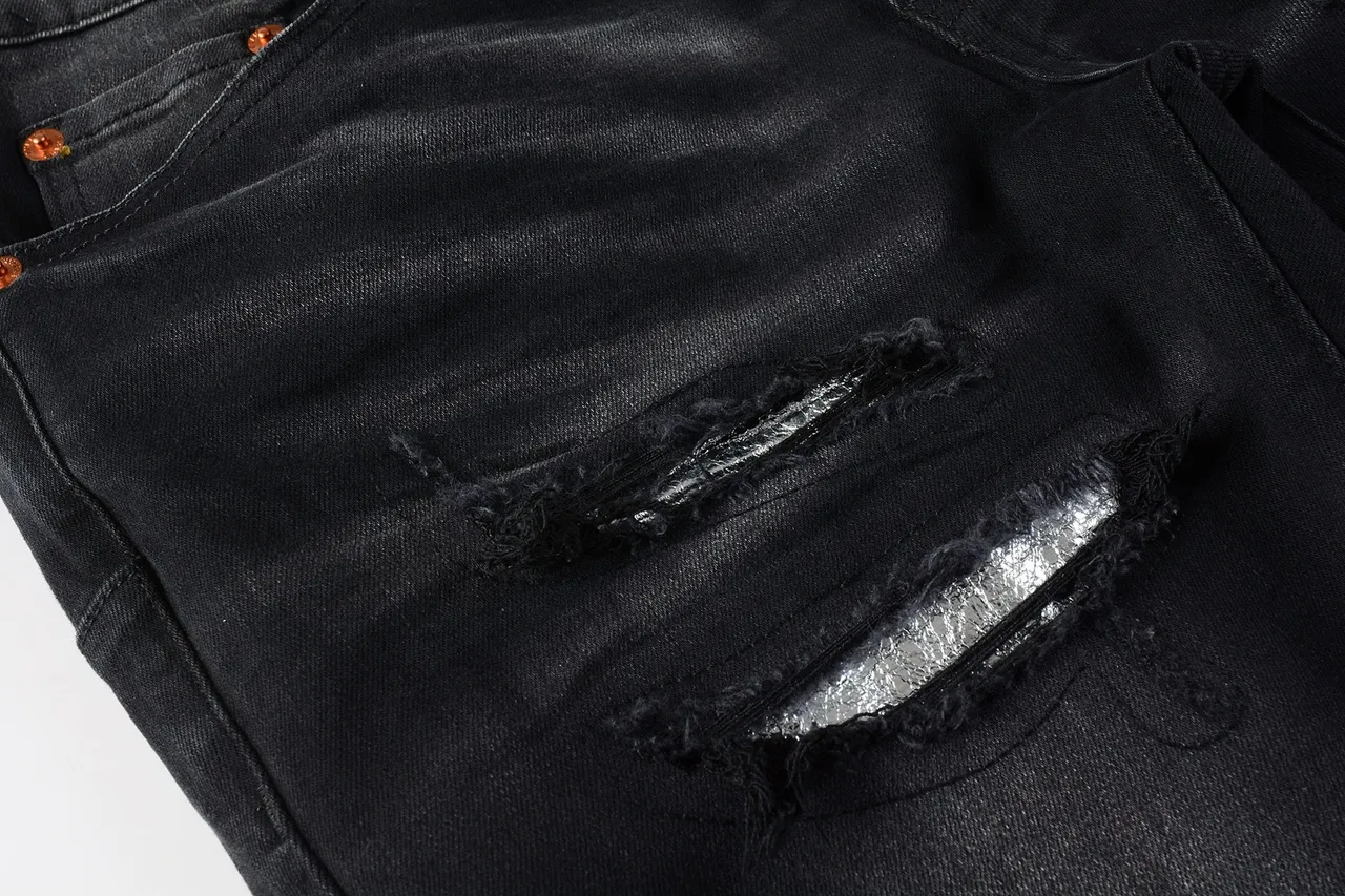 Purple Brand Distressed Black Washed Ripped Jeans 9