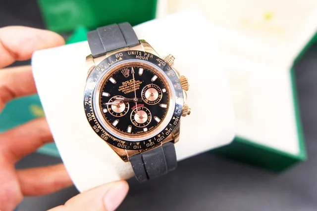 Rolex Cosmograph Daytona Black Dial Gold-Tone Case Mechanical Watch 2