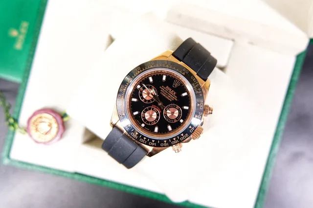 Rolex Cosmograph Daytona Black Dial Gold-Tone Case Mechanical Watch 3