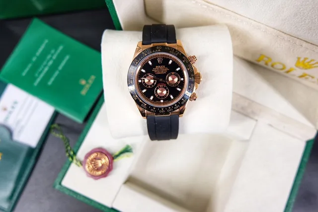 Rolex Cosmograph Daytona Black Dial Gold-Tone Case Mechanical Watch 4