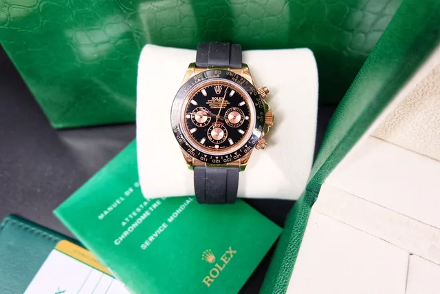 Rolex Cosmograph Daytona Black Dial Gold-Tone Case Mechanical Watch 5