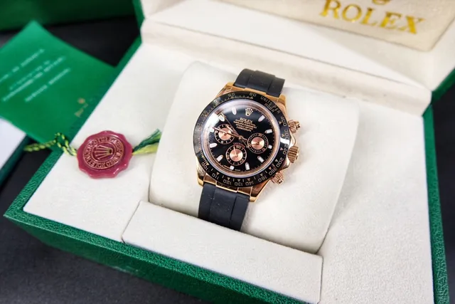 Rolex Cosmograph Daytona Black Dial Gold-Tone Case Mechanical Watch 6