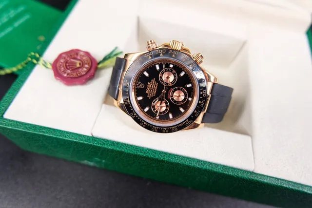 Rolex Cosmograph Daytona Black Dial Gold-Tone Case Mechanical Watch 7