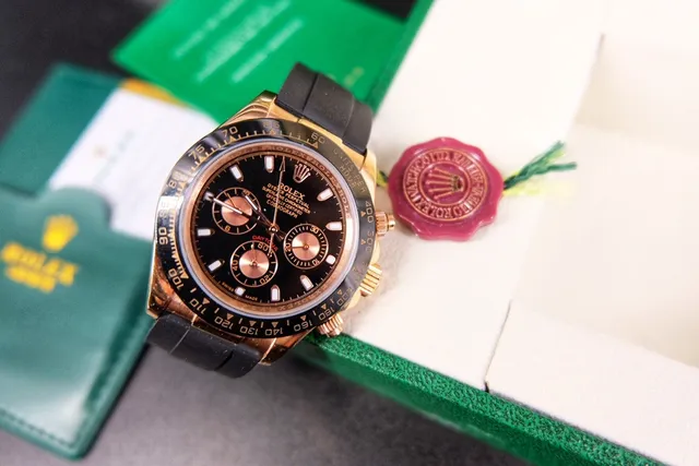 Rolex Cosmograph Daytona Black Dial Gold-Tone Case Mechanical Watch 8