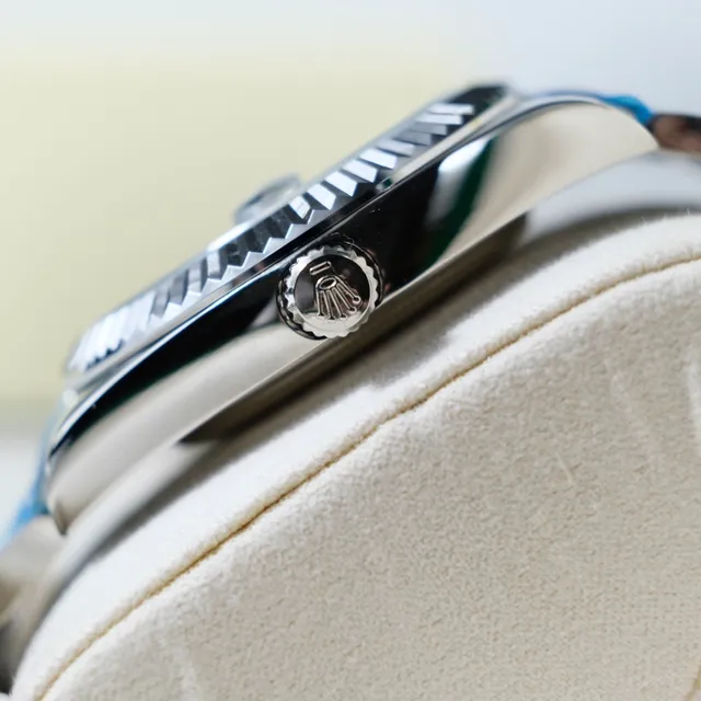 Rolex Oyster Perpetual Datejust وجه أسود علامات الساعات الماسية ساعة ميكانيكية 7