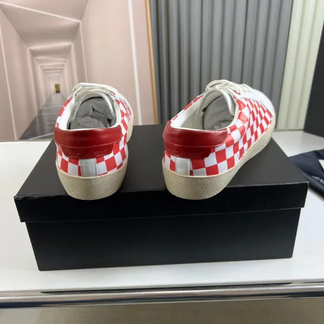 Saint Laurent Checkerboard Leather Low-Top Lifestyle Sneakers 4