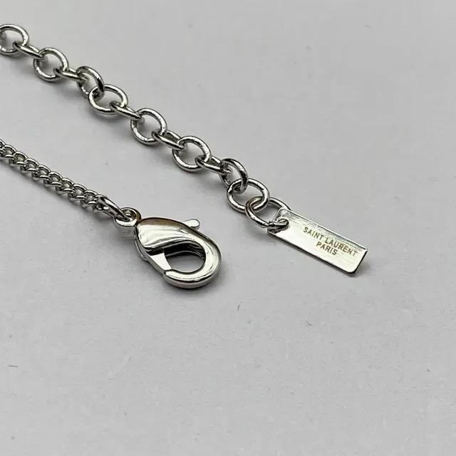 Saint Laurent Monogram সিলভার-টোন চেইন নেকলেস 2