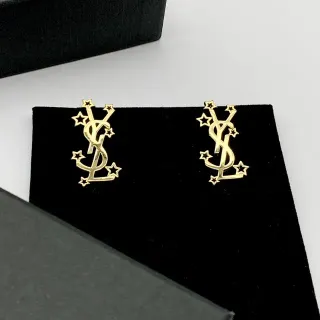 Saint Laurent YSL Stars सोने जैसी स्टार सज्जित स्टड ईयररिंग्स