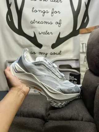 Salomon Plata Blanca Malla Multicapa Y Superior Sintético TPU Cage Overlay Zapatillas Chunky 5