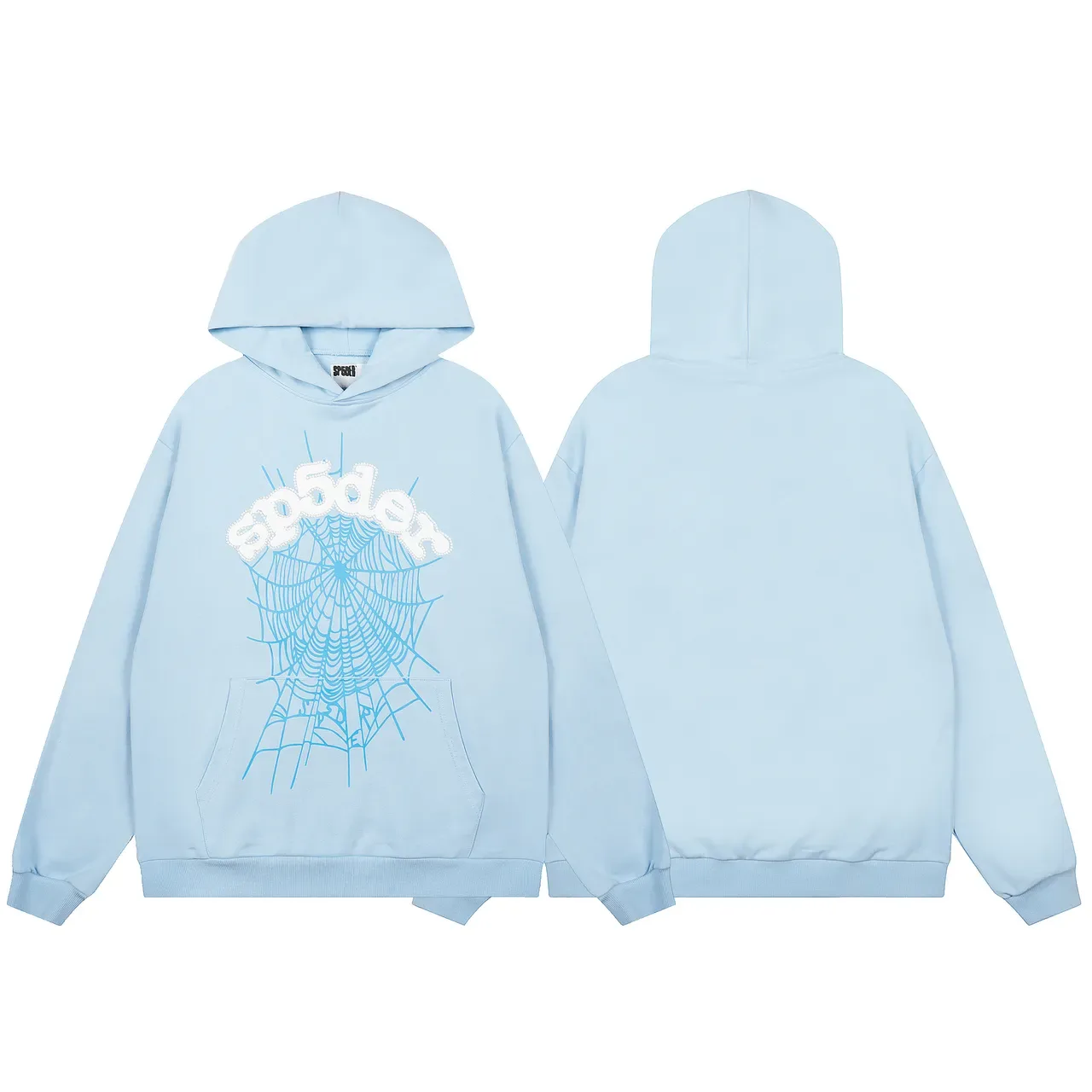 Sp5der Spiderweb Graphic Light Blue Tracksuit 6