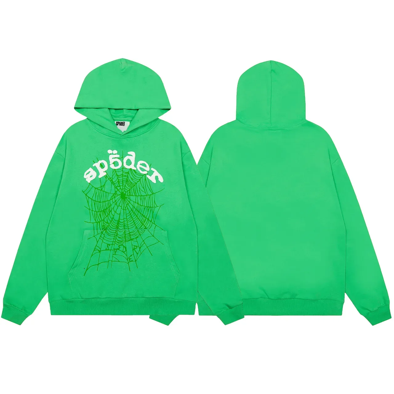 Sp5der Spiderweb Print Green Tracksuit 2