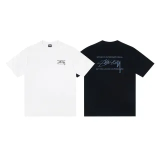 Stussy International Stock Logo ग्राफिक टी-शर्ट