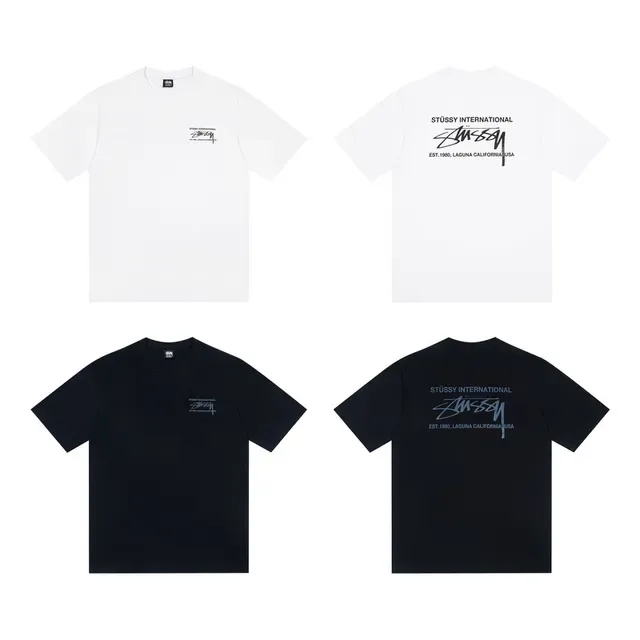 Stussy International Stock Logo ग्राफिक टी-शर्ट 2
