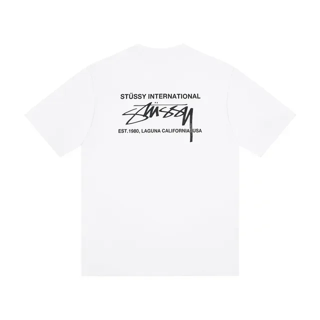 Stussy International Stock Logo ग्राफिक टी-शर्ट 3