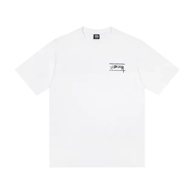 Stussy International Stock Logo ग्राफिक टी-शर्ट 4
