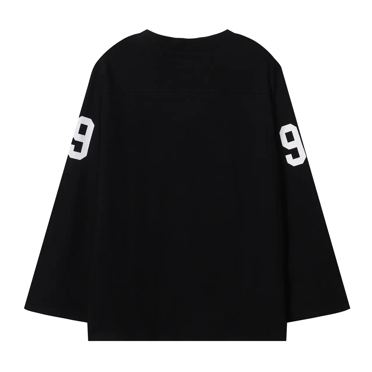 Supreme 99 Jersey de manga comprida gola redonda branco marinho 2