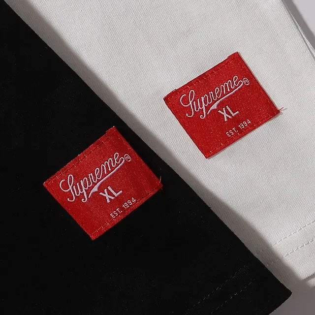Supreme 99 Jersey de manga comprida gola redonda branco marinho 6