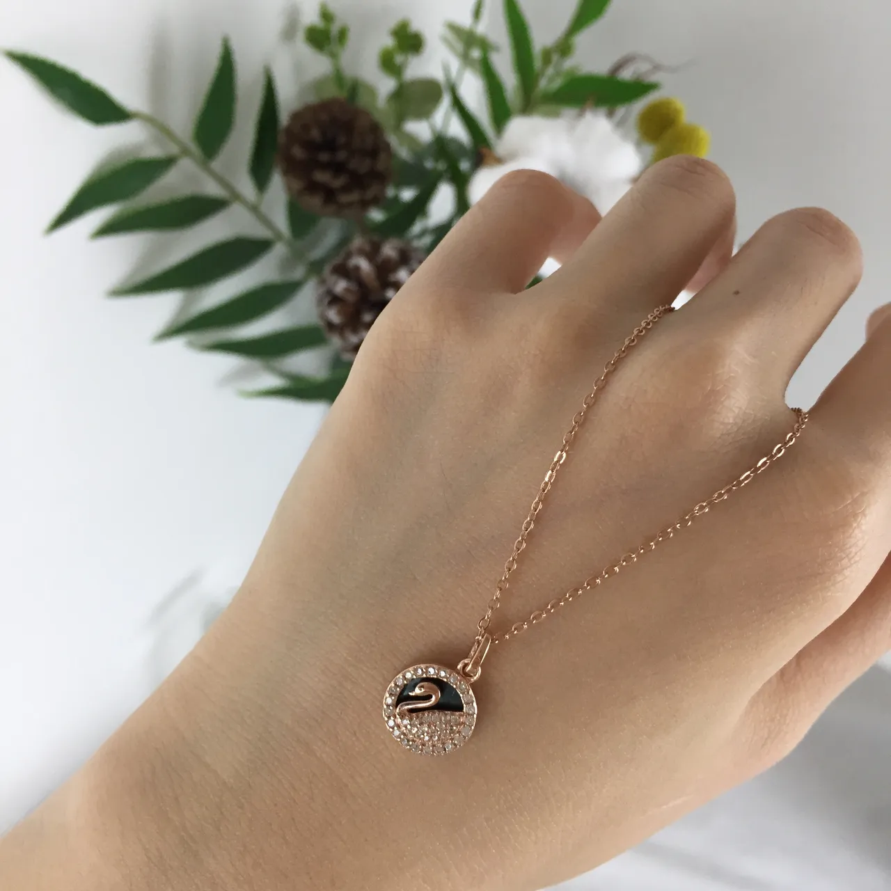 Swarovski Swan Crystal Pavé Pendant Necklace 2