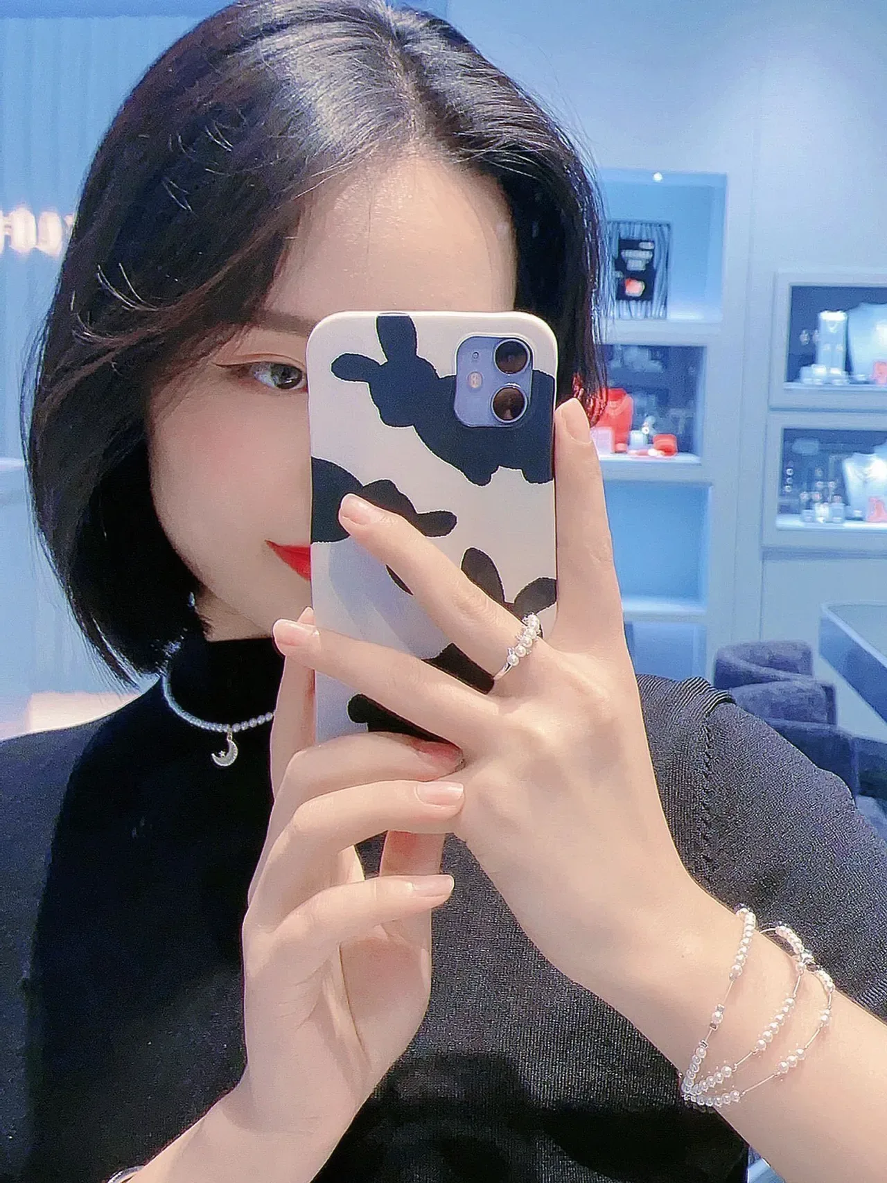 Tiffany & Co. 多串养殖珍珠银色星星魅力手链 2