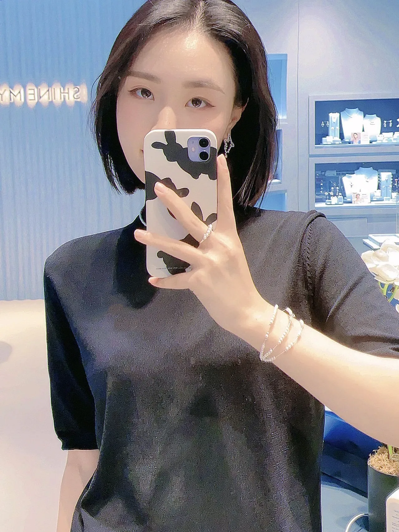 Tiffany & Co. 多串养殖珍珠银色星星魅力手链 3