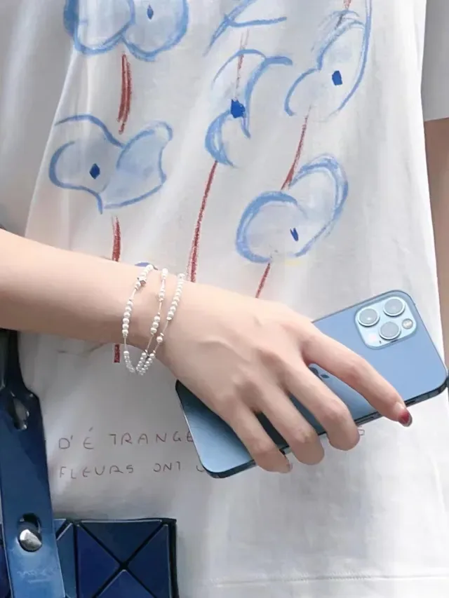 Tiffany & Co. 多串养殖珍珠银色星星魅力手链 5