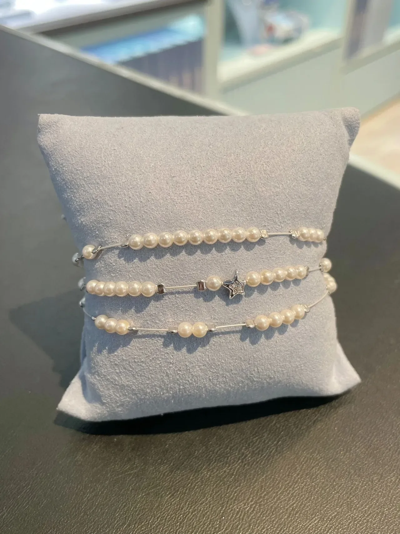 Tiffany & Co. 多串养殖珍珠银色星星魅力手链 7