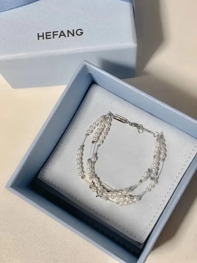 Tiffany & Co. 多串养殖珍珠银色星星魅力手链 9