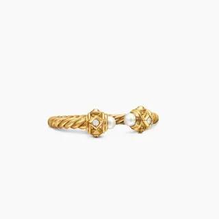 Tiffany & Co. रस्सी मोती और हीरों की अंगूठी