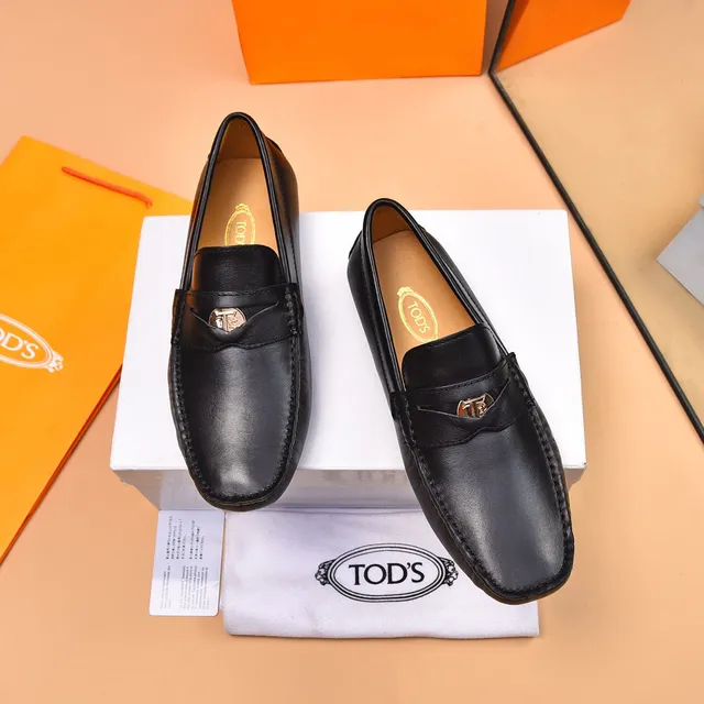 Tod's Horsebit Loafer Black Gold Leather Buckle Loafer 2