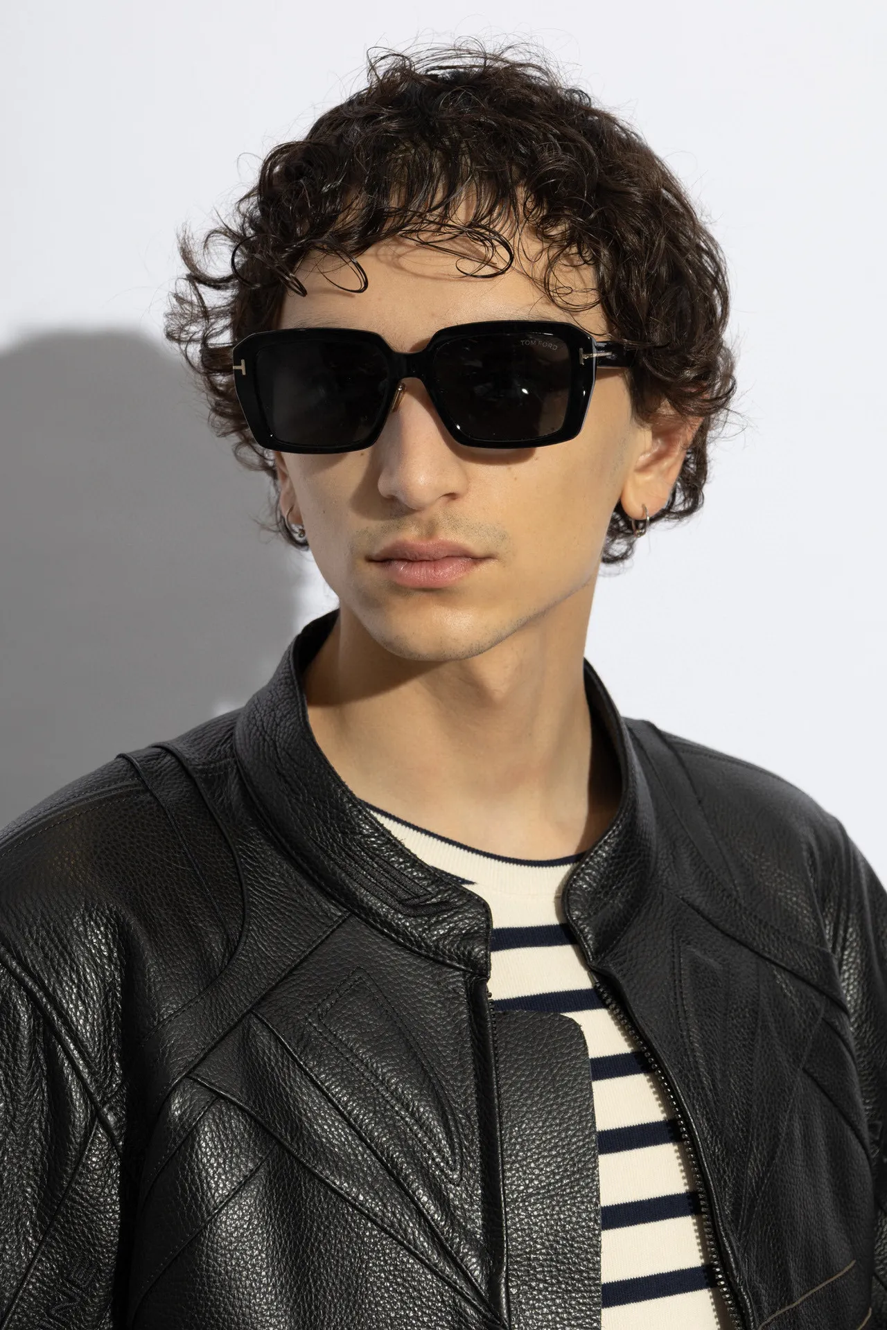 Tom Ford FT0888 أسود بني Oversized مستطيل إطار أسيتات نظارات شمسية 8