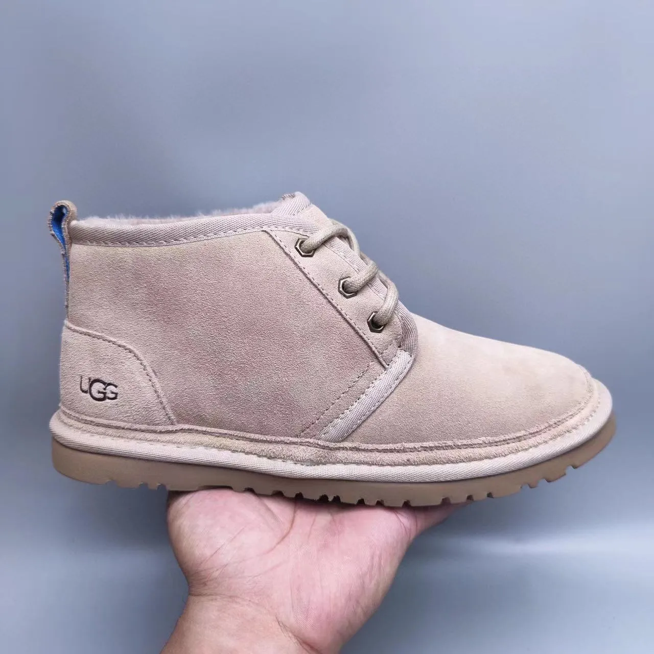 UGG Beige Brown Suede Upper Lace-Up Chukka Ankle Boots 3