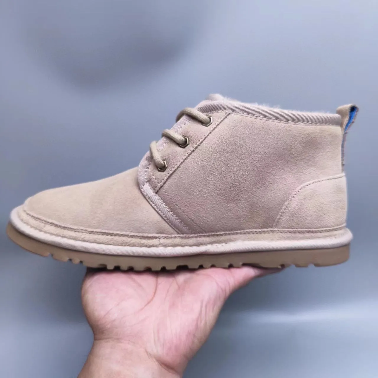 UGG Beige Brown Suede Upper Lace-Up Chukka Ankle Boots 6