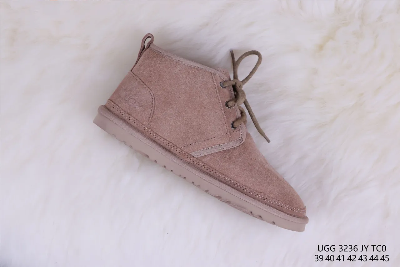 UGG 米色白色麂皮鞋面羊毛皮里雪靴 6