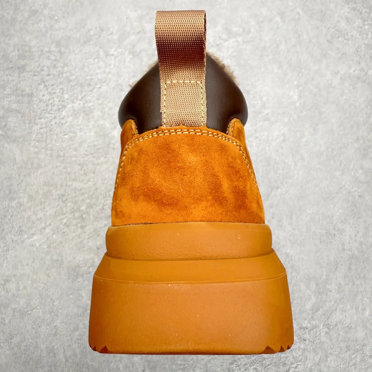 UGG أحذية عمل بني أسود سويد علوية مع كولار مبطن بجلد الغنم 4