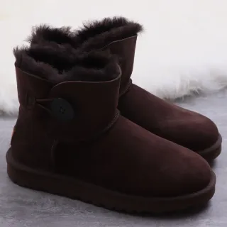 UGG Classic Mini 巧克力棕麂皮雪靴