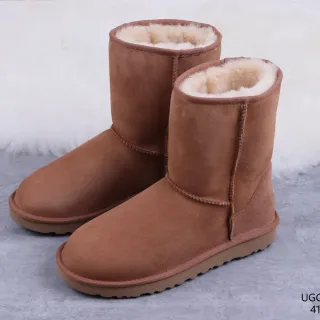 UGG经典短款栗色麂皮羊毛内里雪靴