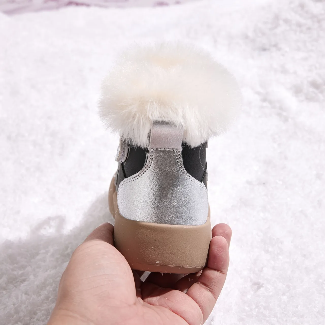 UGG 粉米色 厚底 羊毛领 雪靴 4