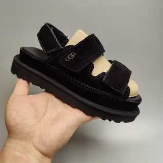 UGG Tasman Black صنادل كاجوال منصة مزدوج الرباط
