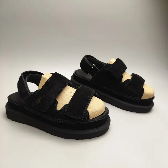 UGG Tasman Black 双带平台休闲凉鞋 3