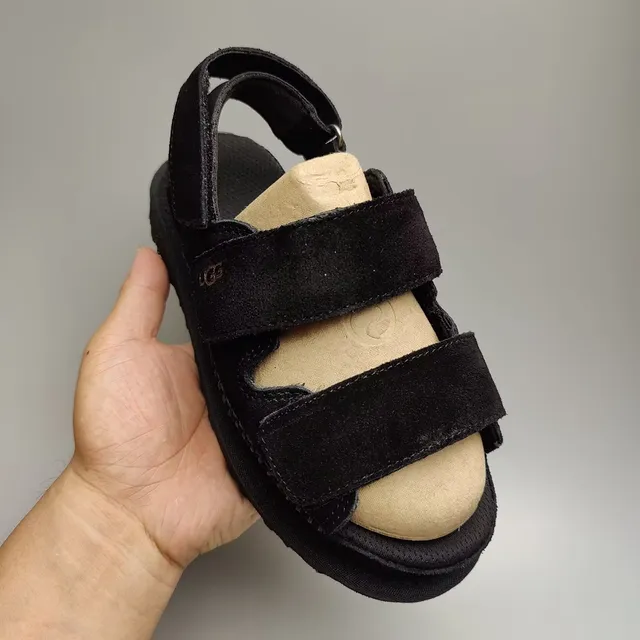 UGG Tasman Black 双带平台休闲凉鞋 6
