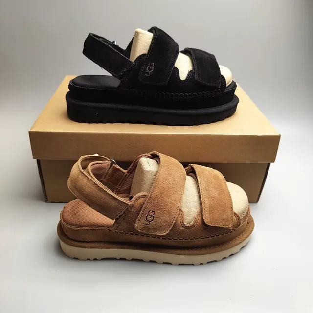 UGG Tasman Black 双带平台休闲凉鞋 7