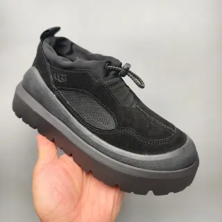 UGG Tasman 黑色灰色 踩脚式 平台鞋底 厚底运动鞋